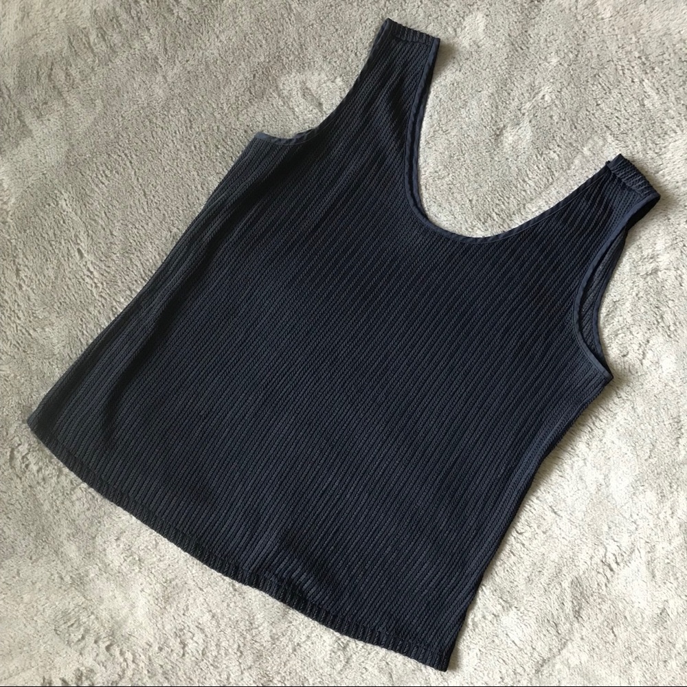 Edcapades Navy Blue Ribbed Tank Top - Picture 6 of 6
